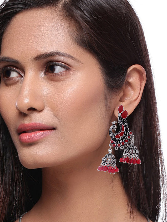 Designer Peacock Jhumki Earrings Dangle Earrings for Women Online