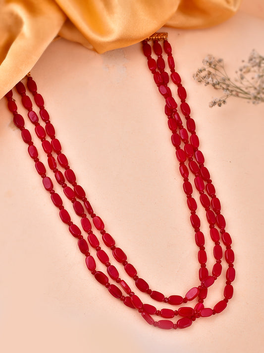Red Layered Necklaces for Women Online