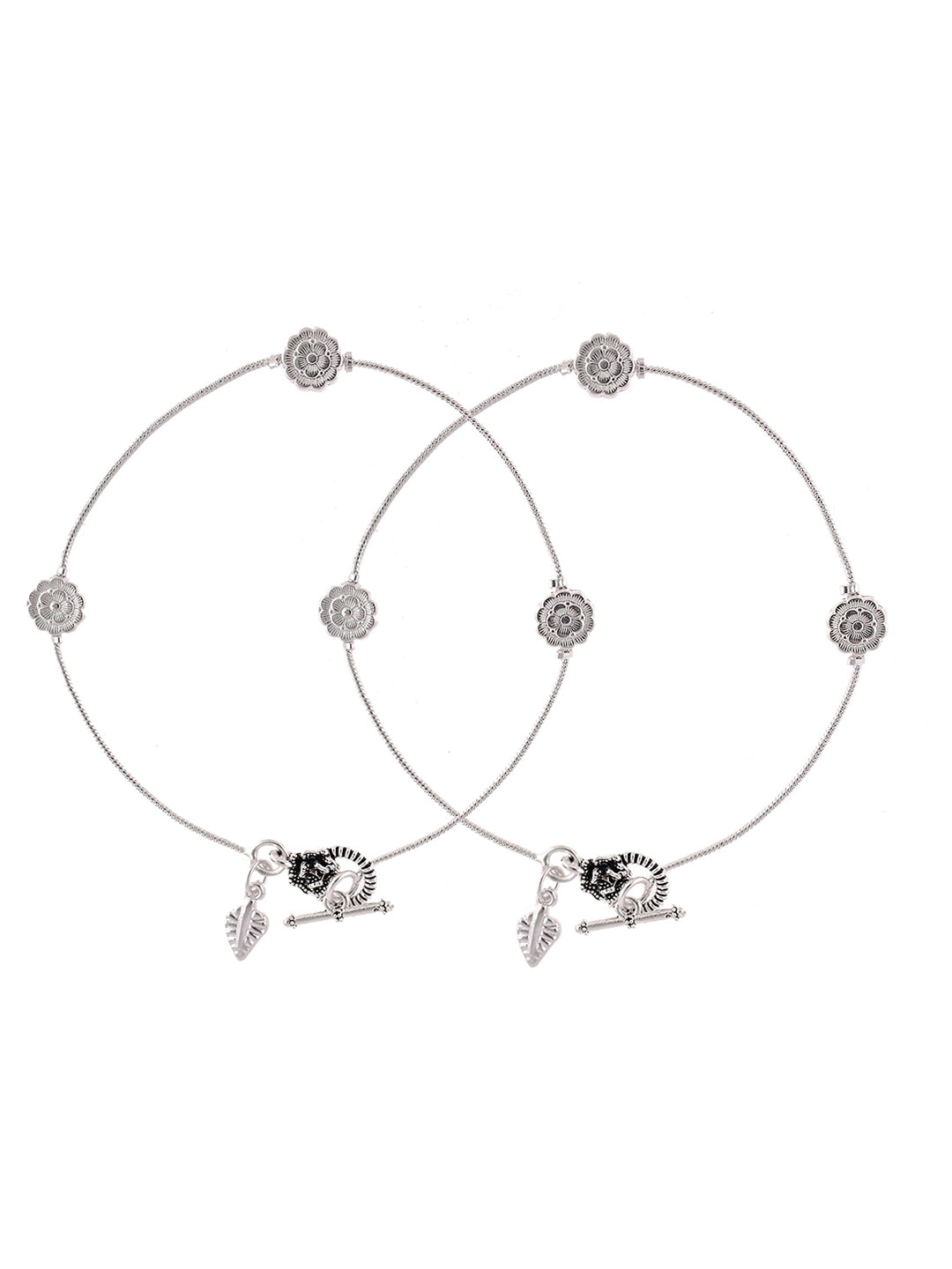 Floral Charm Anklet | Daily Wear Payal For Women