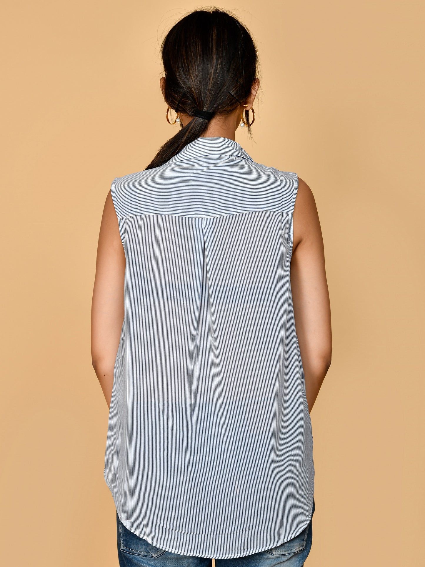 Pure Cotton White Shirt Style Formal Top