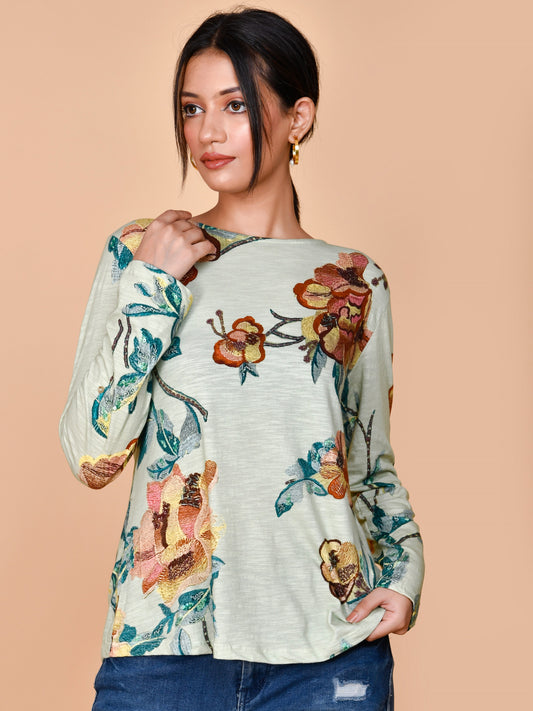 Khadi Cotton Full Sleeves Regular Top for Girls/women Online