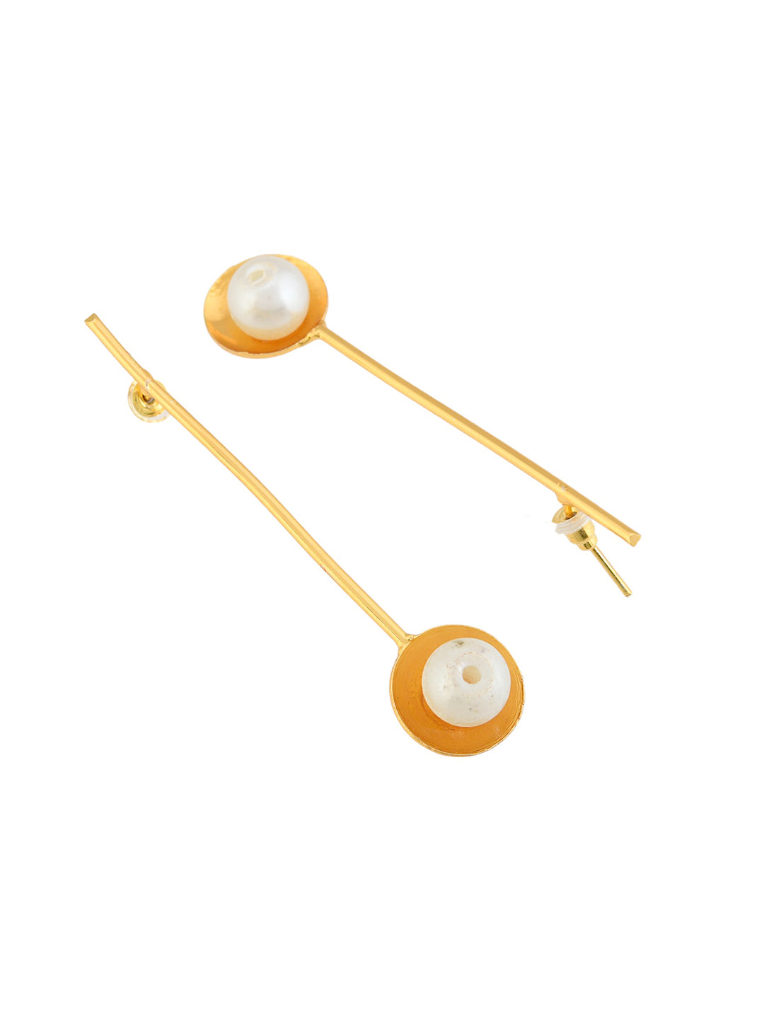Pearl And Gold Plated Long Earring Women Earring