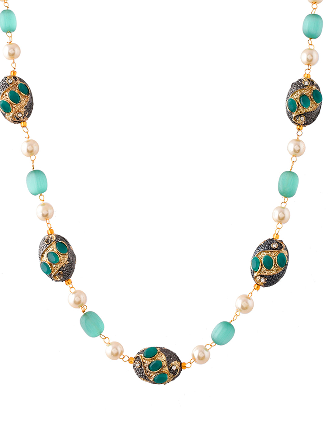 Gold Plated Multi Layered Unisex Necklace