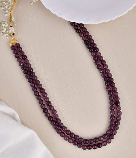 Faceted Maroon Stone Layered Necklaces for Women Online