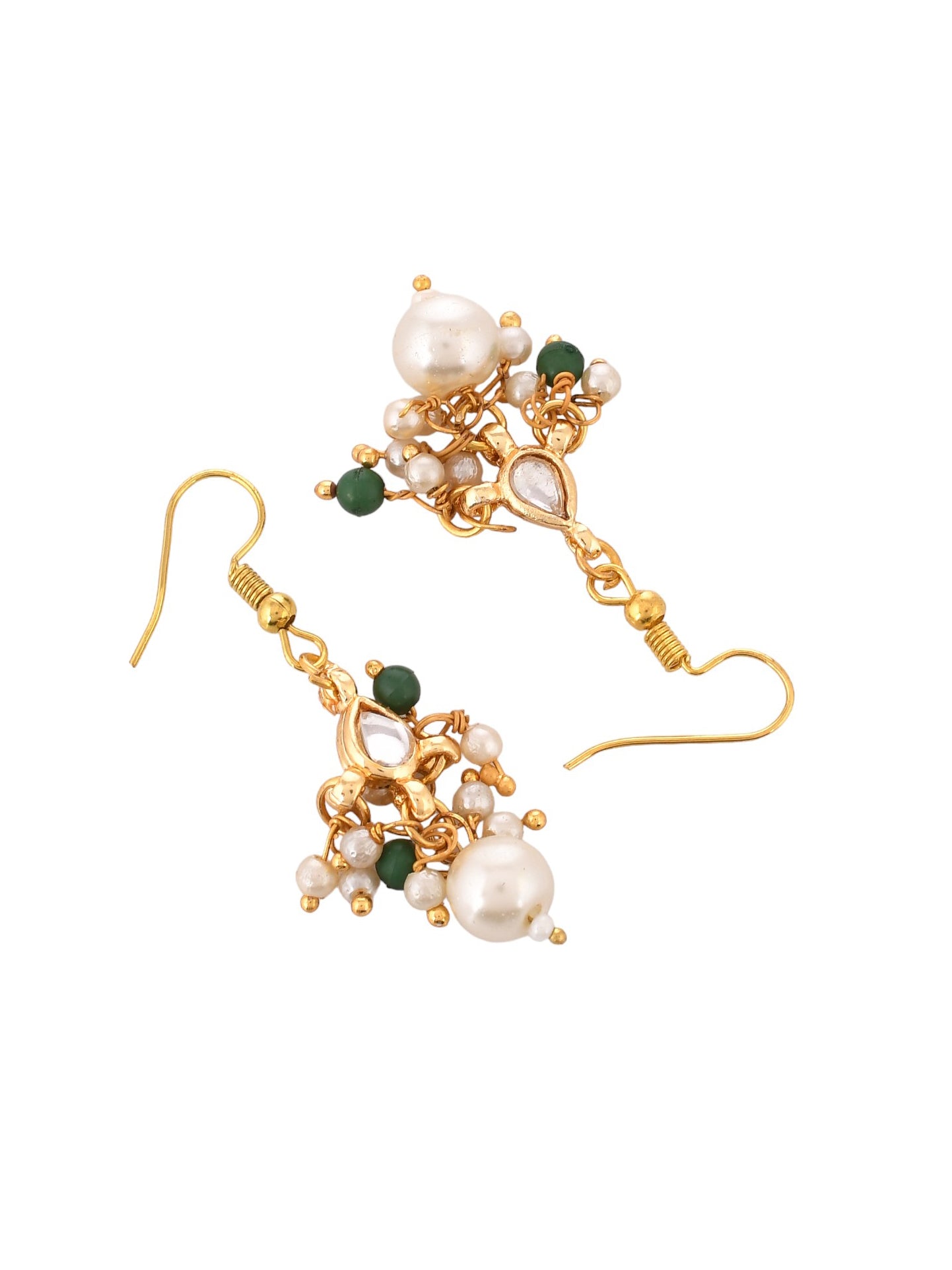 Gold tone perls jewellery set with earrings
