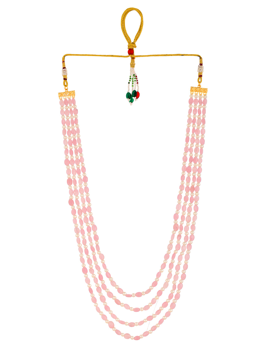 Pear beaded long Layered Necklace for women