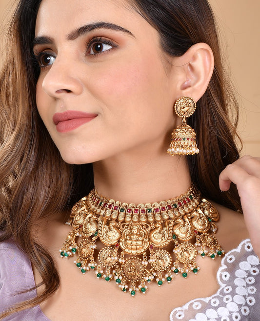South Indian Gold Plated Choker Temple Jewellery Sets for Women Online