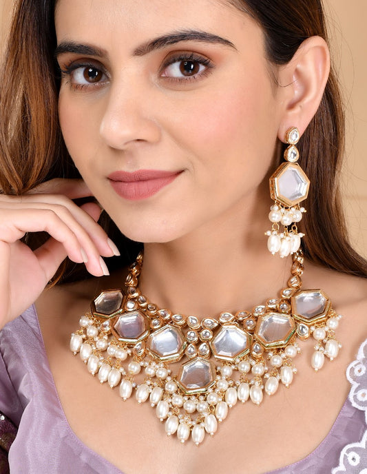 Kundan Pearl Gold Plated Bridal Jewellery Sets for Women Online