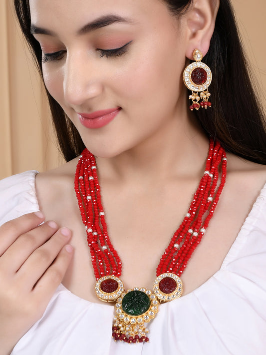 Gold Plated Beads Meenakari Kundan Jewellery Sets for Women Online