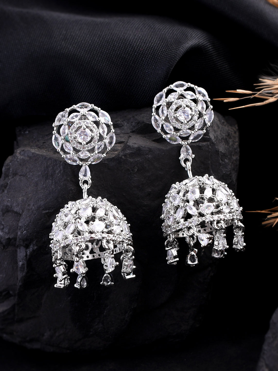 Buy American Diamond Jhumka Earrings for Women Online at