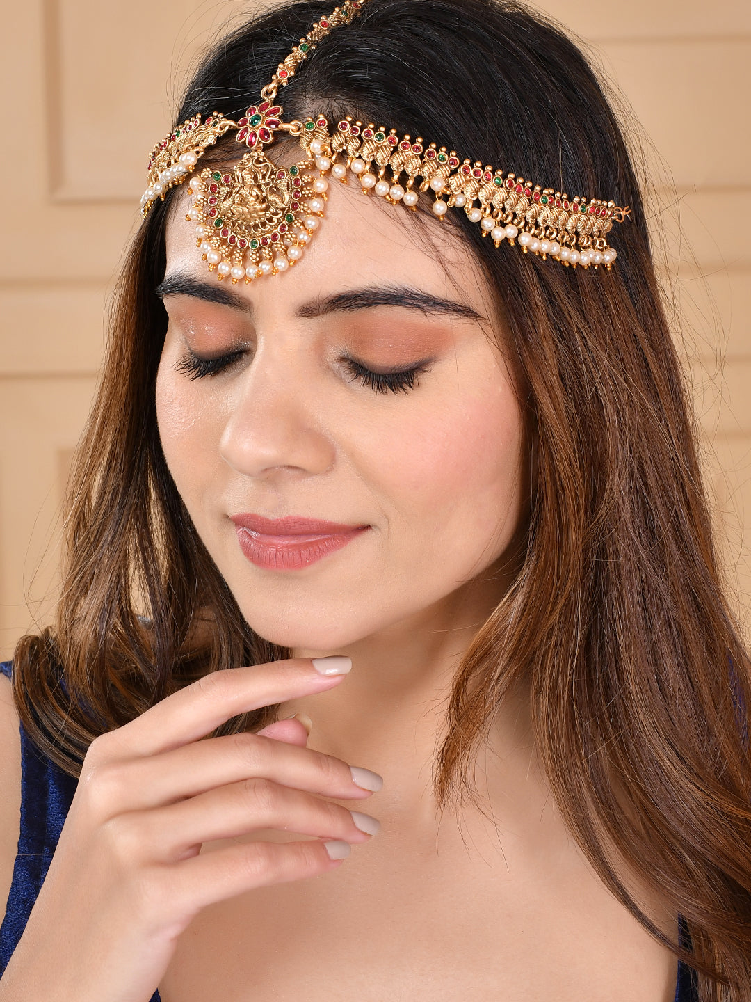 Maang Tikka With Matha Patti Matha Patti Lehenga With Maang Tikka Matha Patti Simple Designs