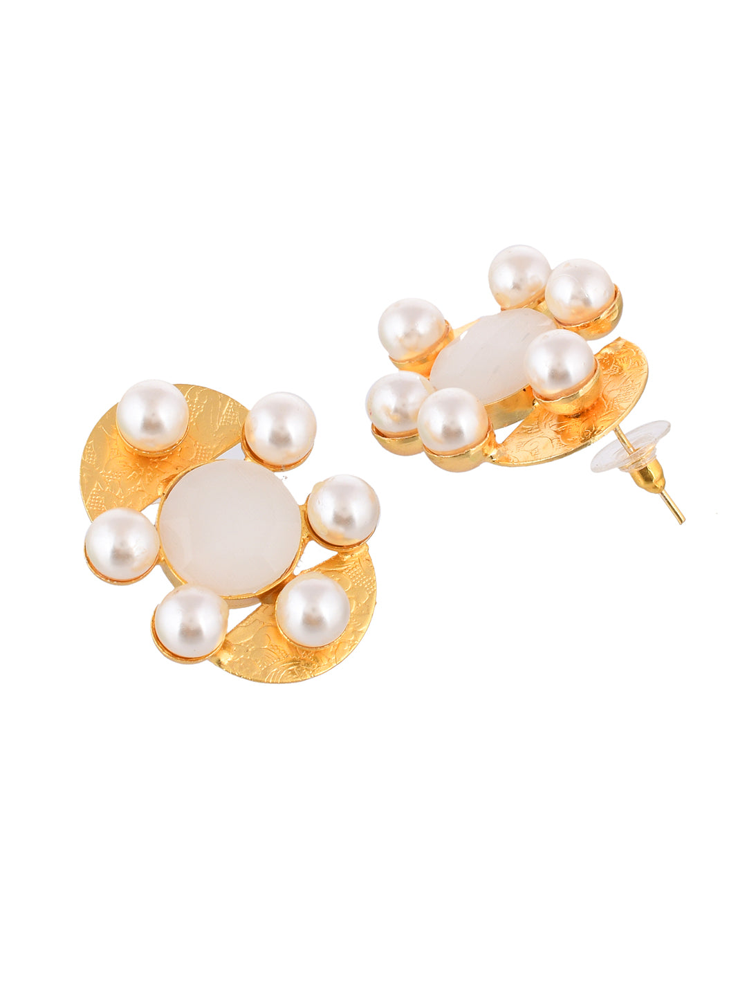 gold plated pearl drop earring