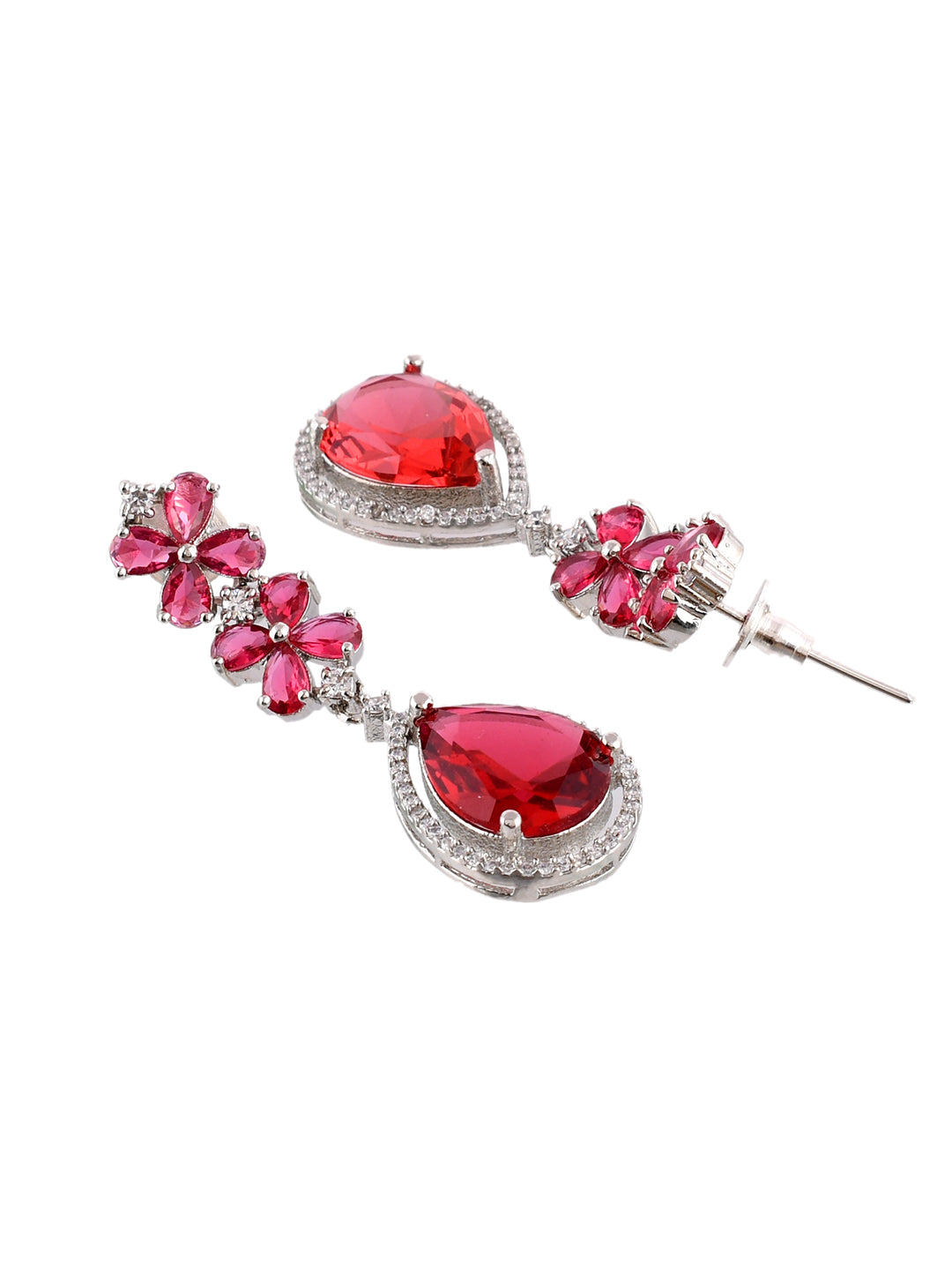 Faux Ruby Pendant Set