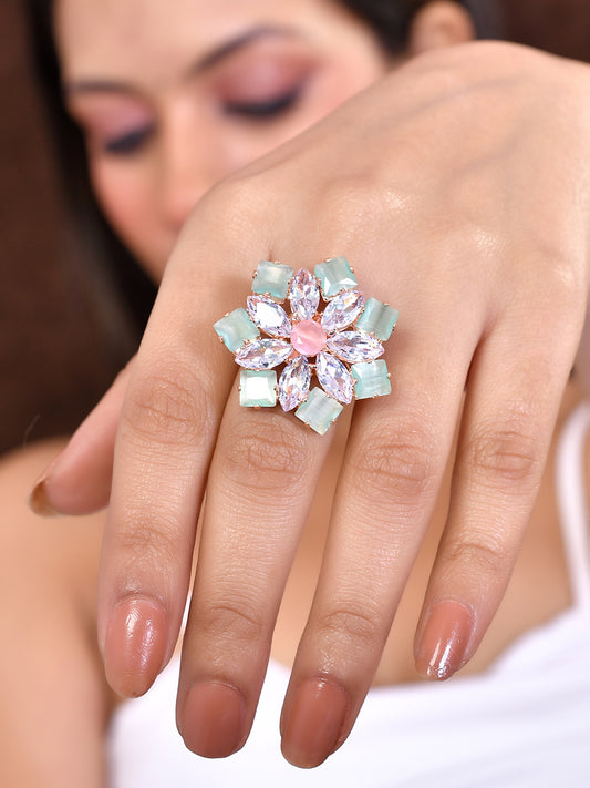 Silver Tone American Diamond Finger Rings for Women Online