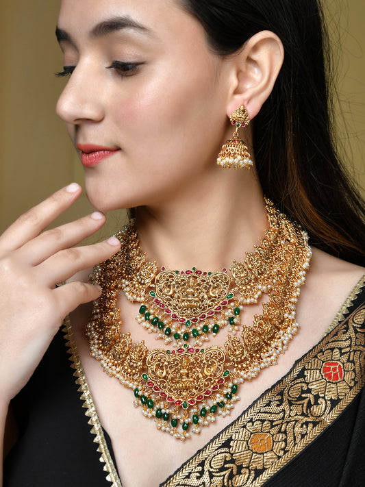 South Indian Traditional Bridal Temple Jewellery Set for Women Online