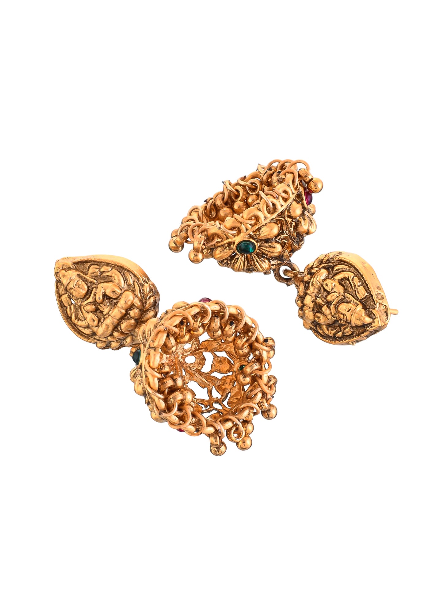 Latest Temple Design Gold Plated Traditional Jewellery Set for Women