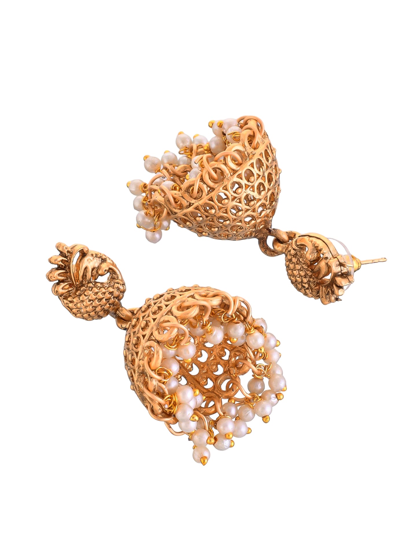 Fancy Pearl Choker Traditional Temple Necklace Jewellery Set for Women