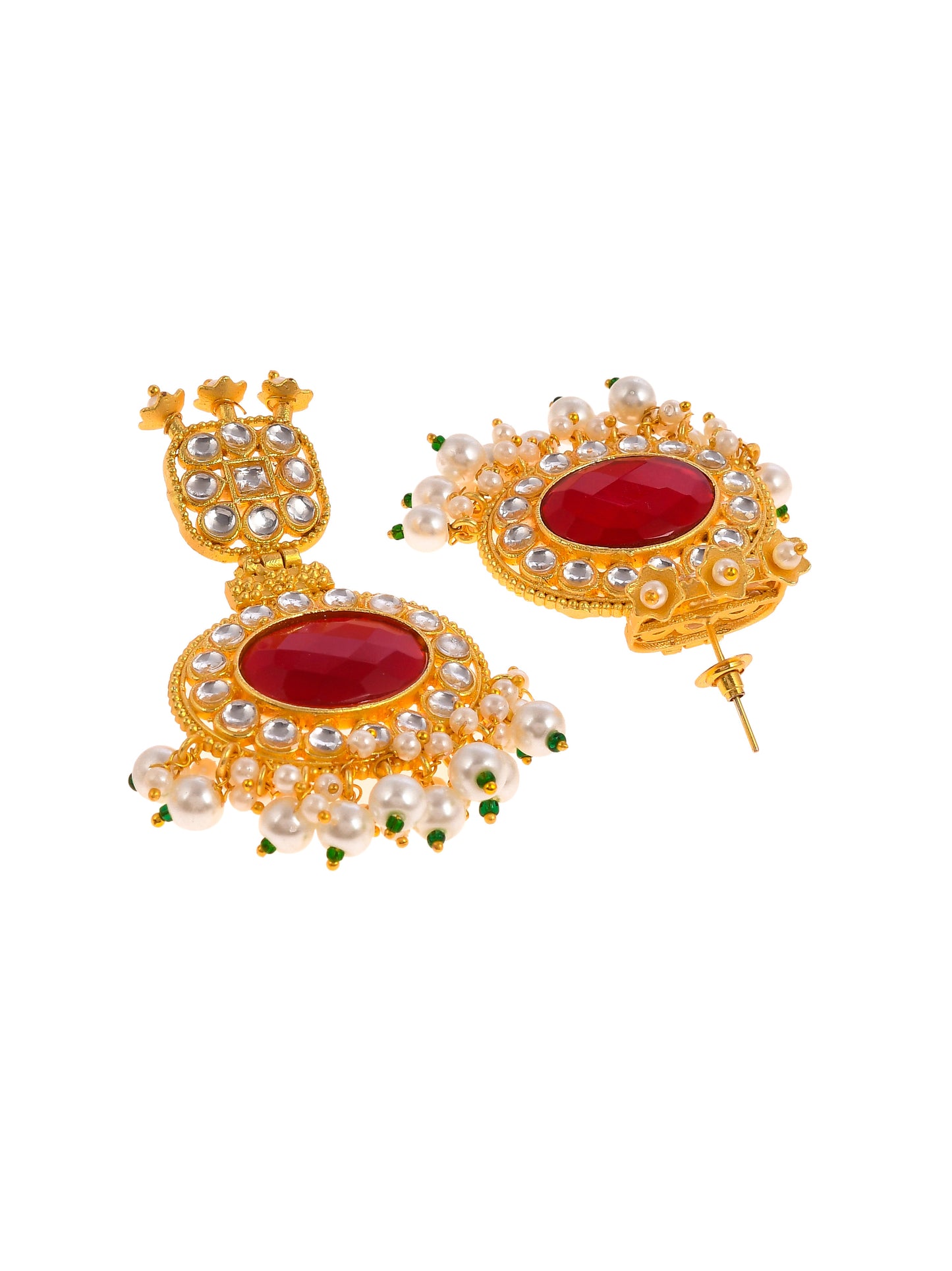 Gold Plated Kundan Dangle Earrings Online for Women