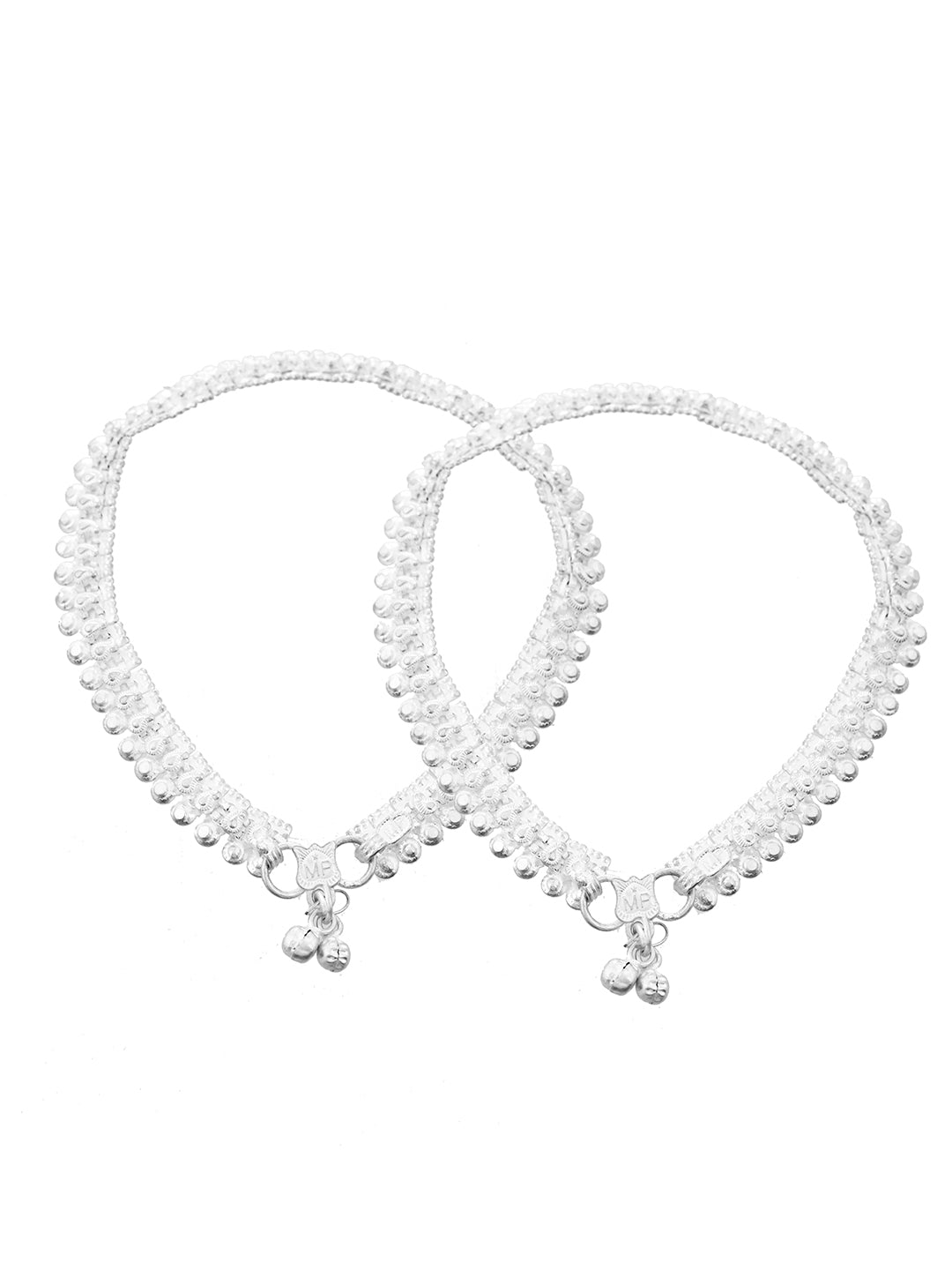 Silver- Plated Anklet Coin Charms | Traditional Indian Jewellery