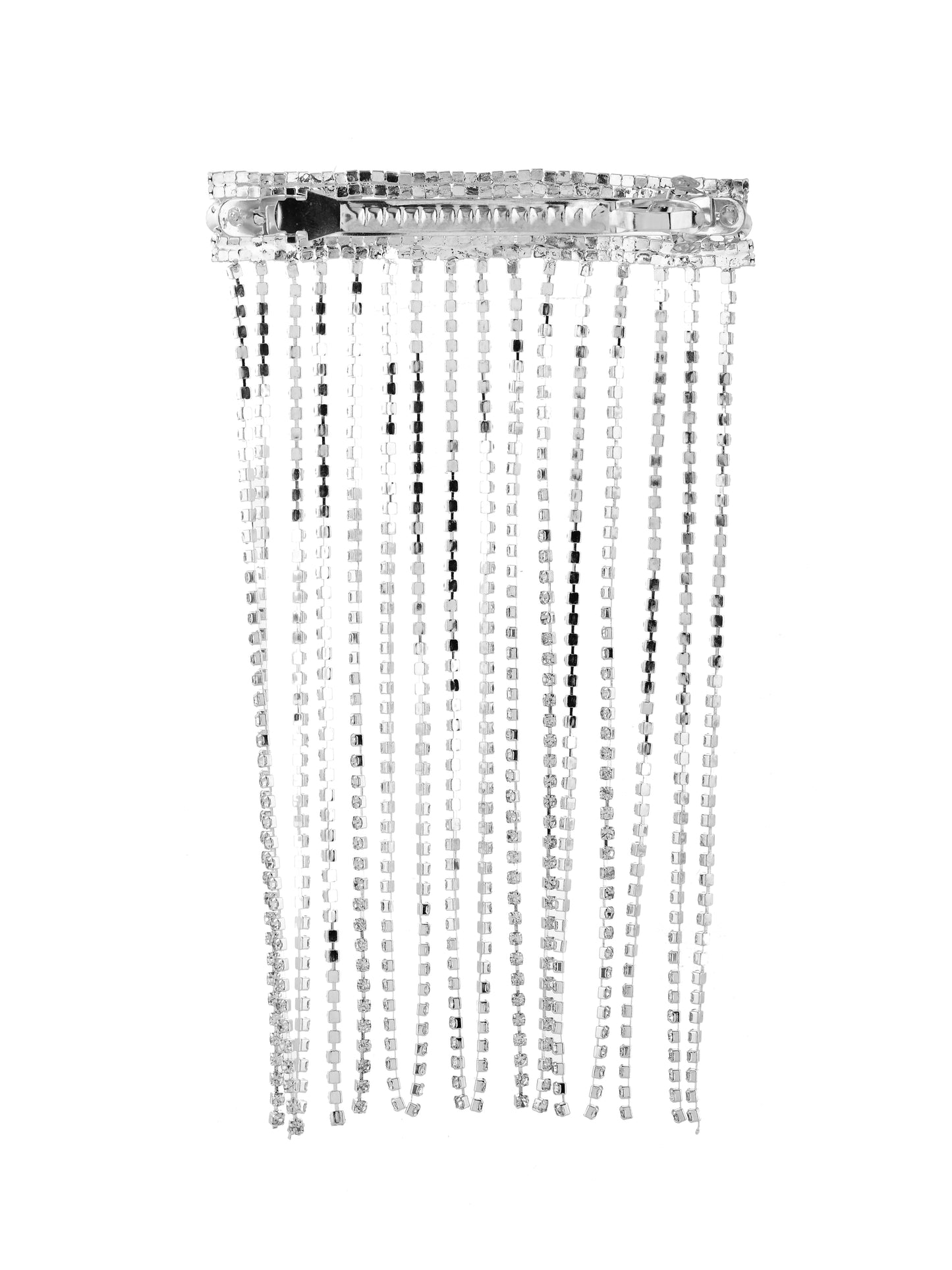 Rhinestone Hair Clip With Dangling Strands For Women