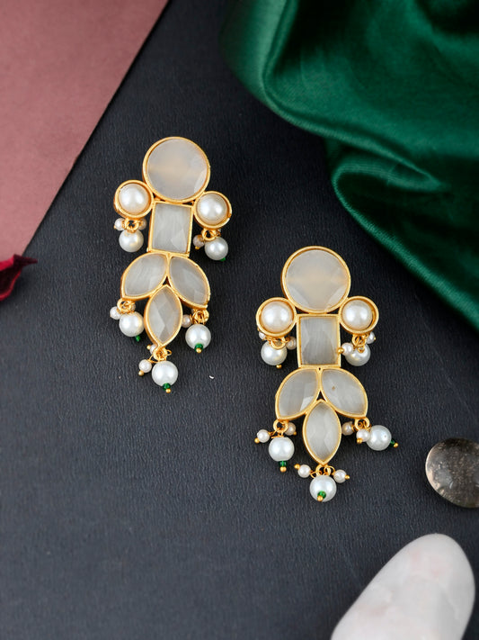 Gold Plated Traditional Drop Earrings for Women Online