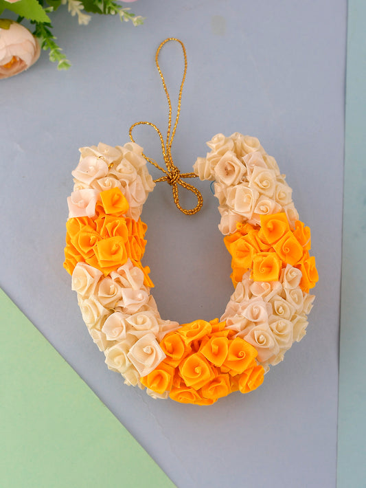 Yellow and White Ribbon Floral Hair Accessory Set Online