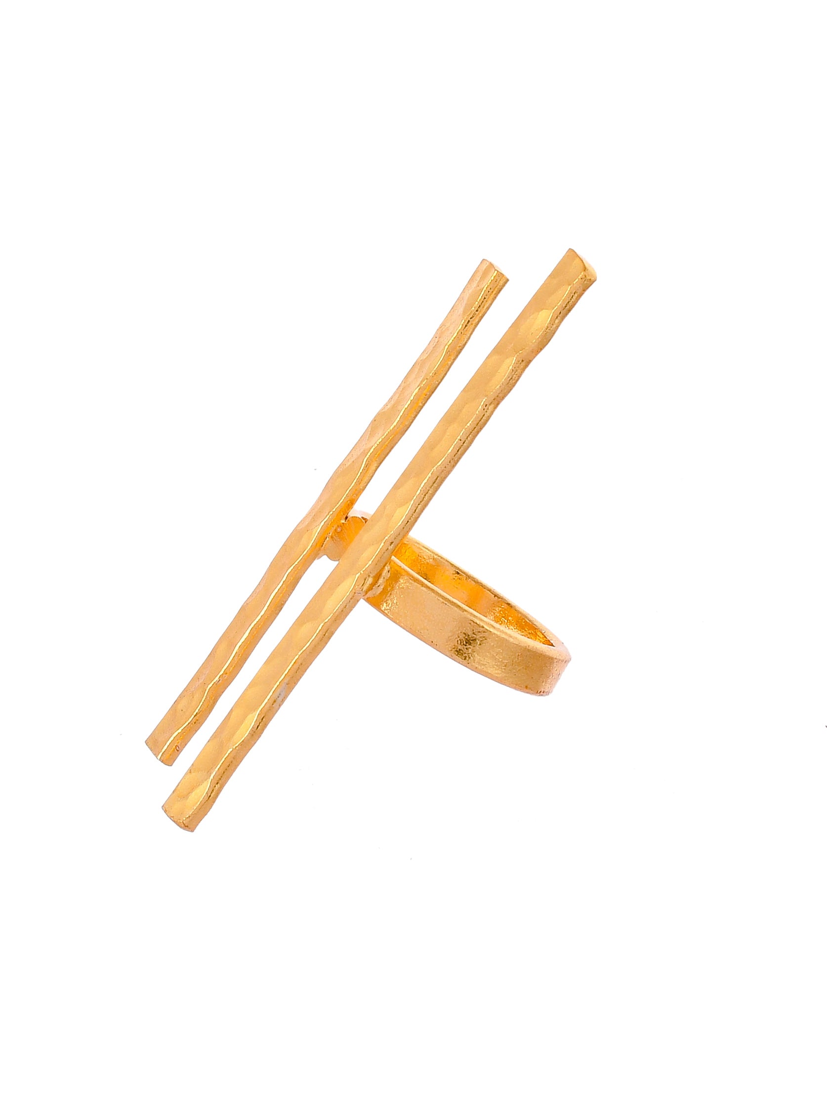 Gold plated celtic Adjustable Finger Ring