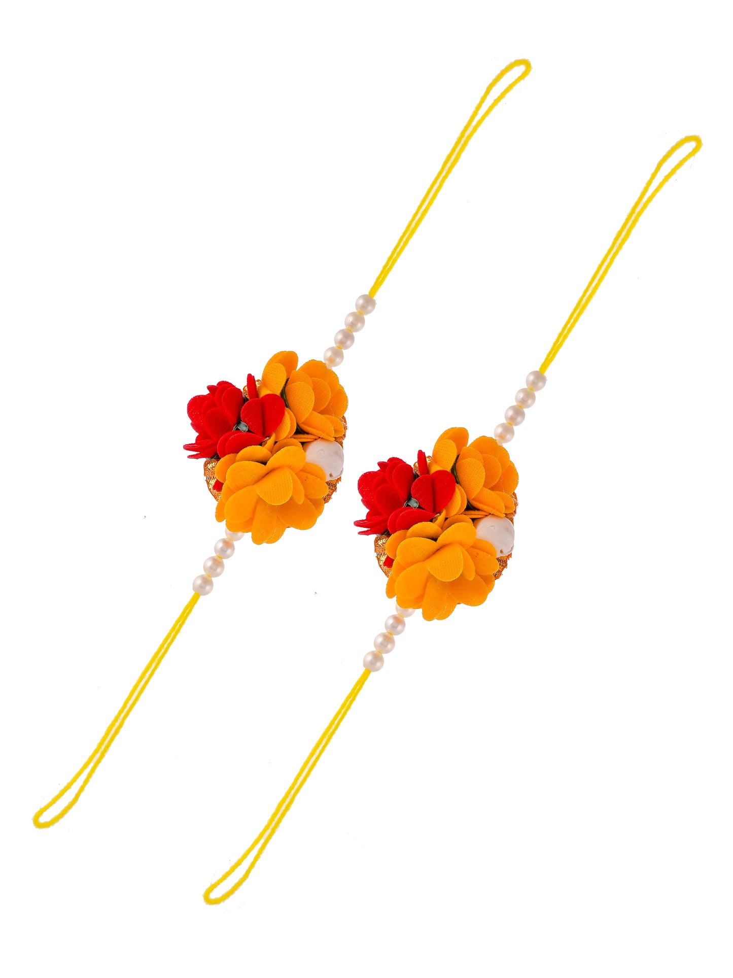 Designer Mehndi Haldi Flower Jewellery Set