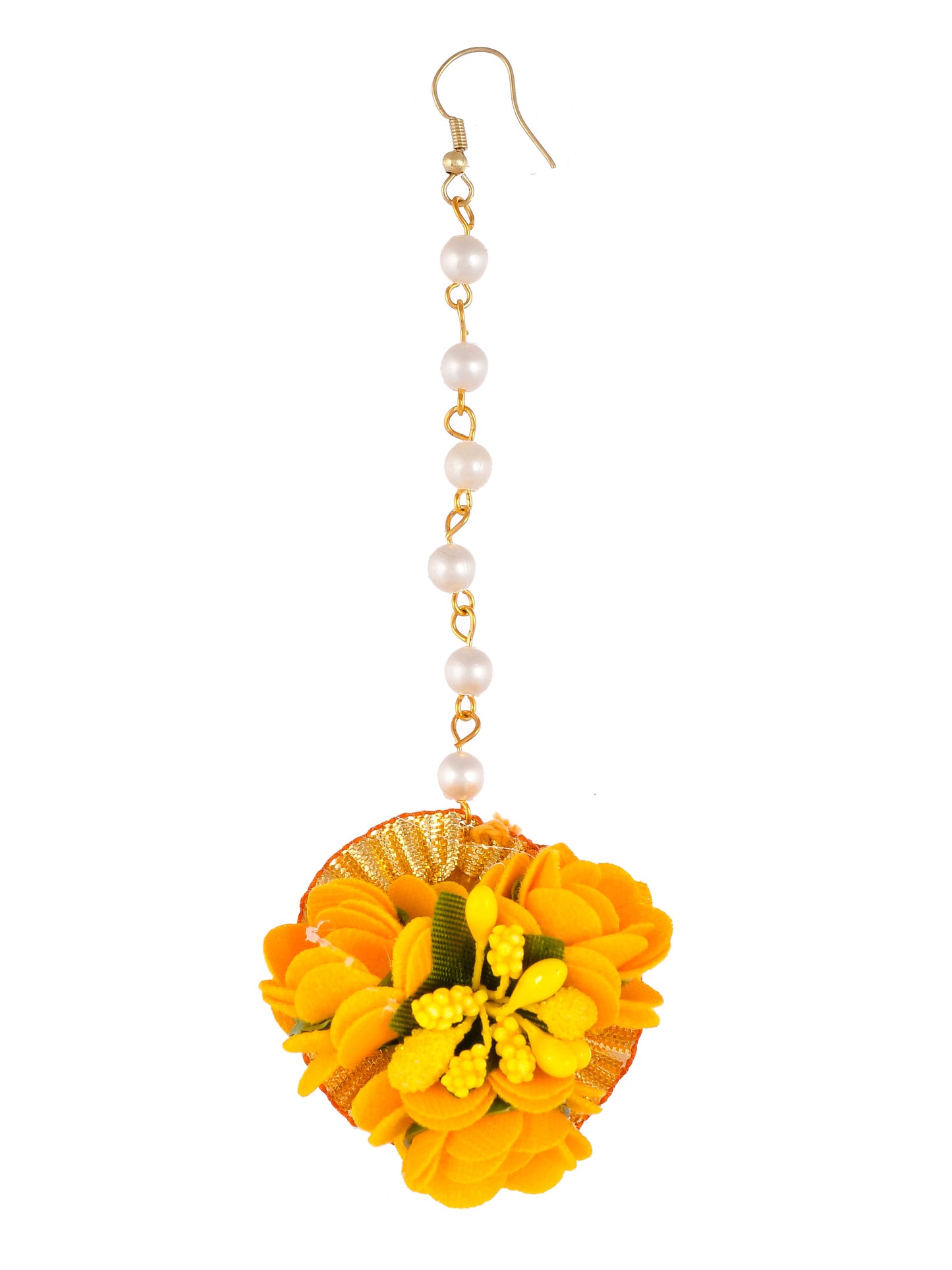 Designer Wedding Haldi Flower Jewellery Set