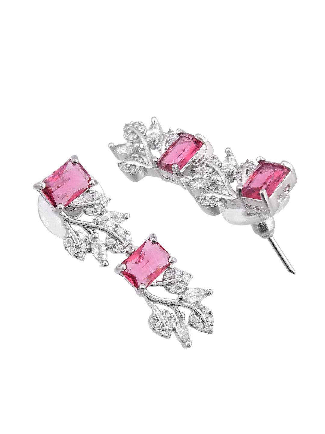 Red American Diamond Jewellery Set For Womem