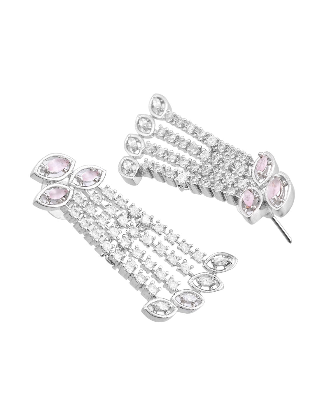 White American Diamond Jewellery Set For Women