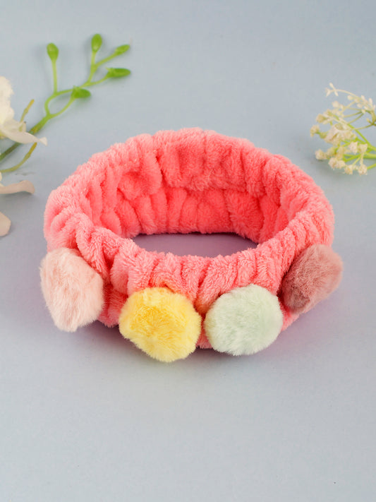 Color Ball Fur Stretchable Hairband for Women Online