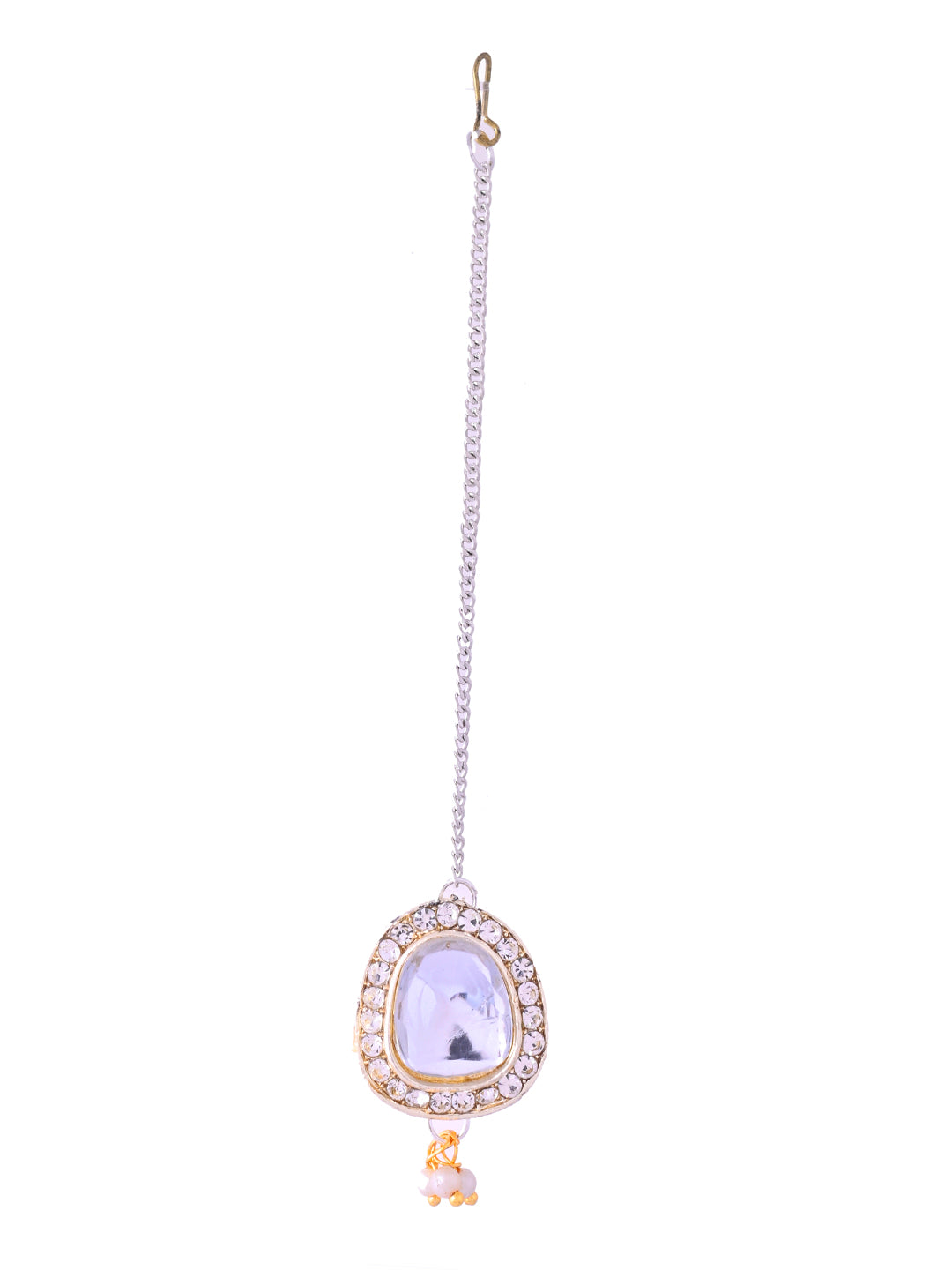 Ethnic & Traditional Maang Tikka with Pearl Drops For Women