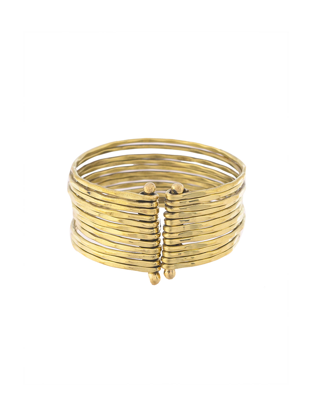 Gold-Toned Multi-Band Coil Bracelet | Ethnic Bracelets For Women