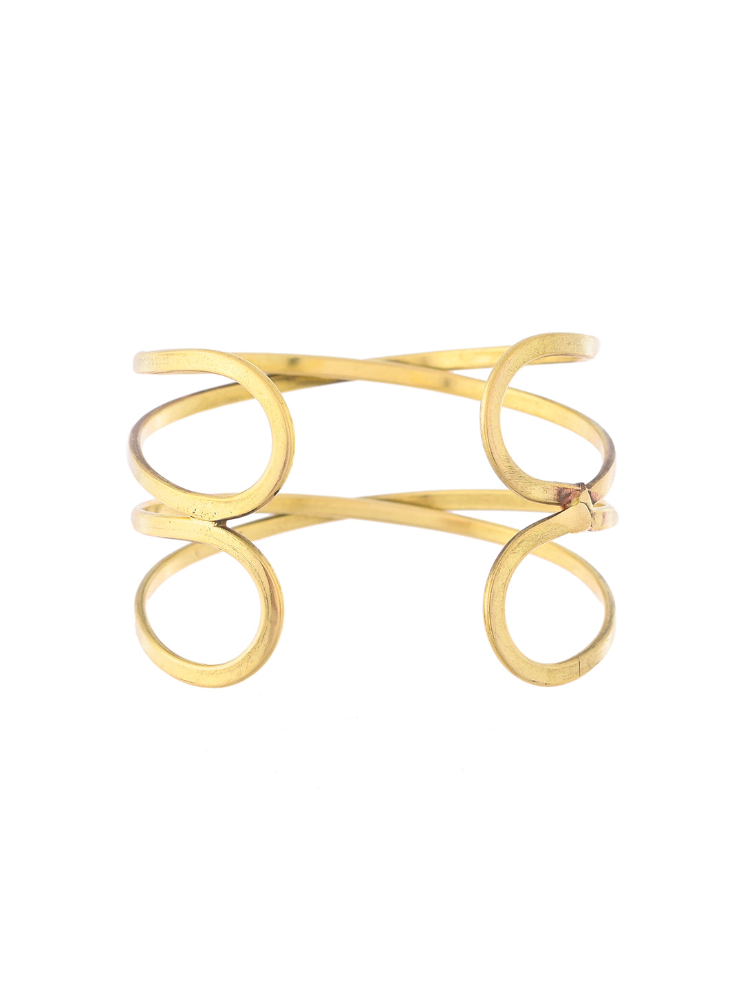 Gold Cuff Bracelet | Modern Spiral Design For Women