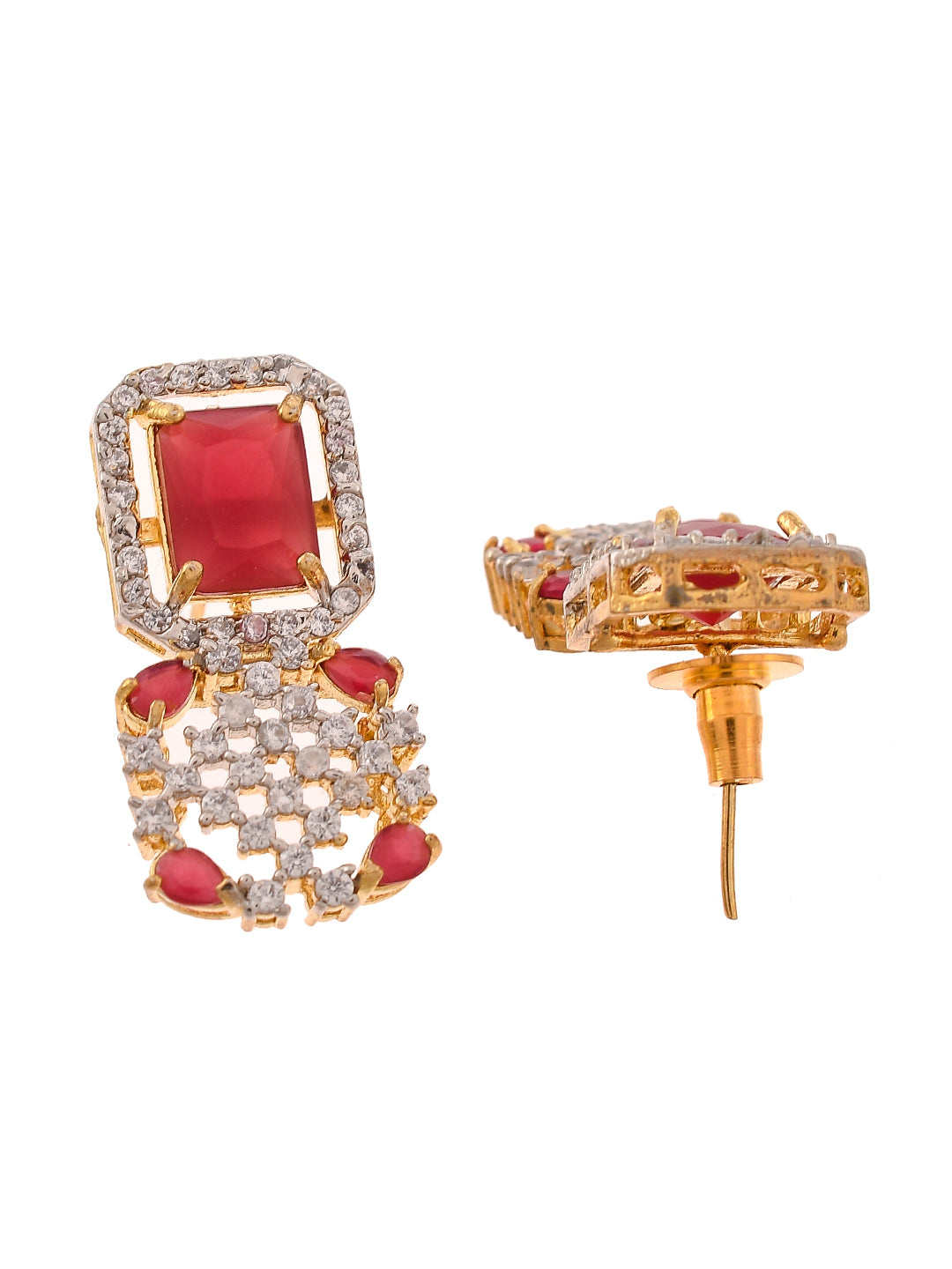Gold Plated American Diamond Jewellery Set