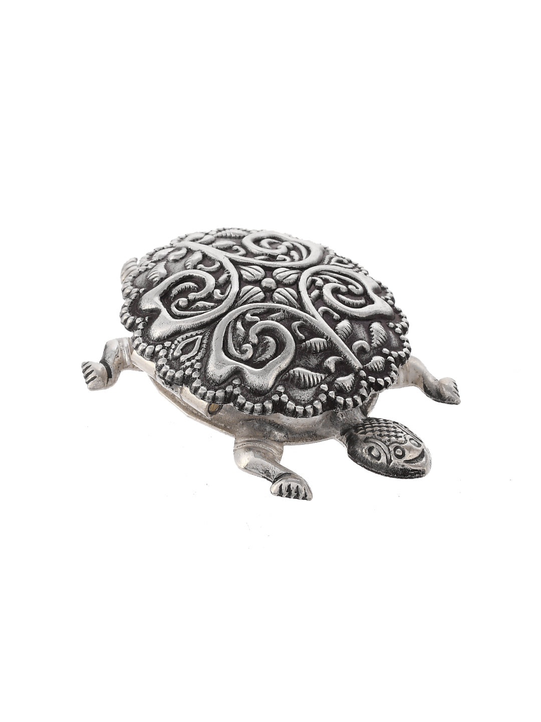 999 Sterling Silver Tortoise Roli Chawal Box for Pooja and Mandir