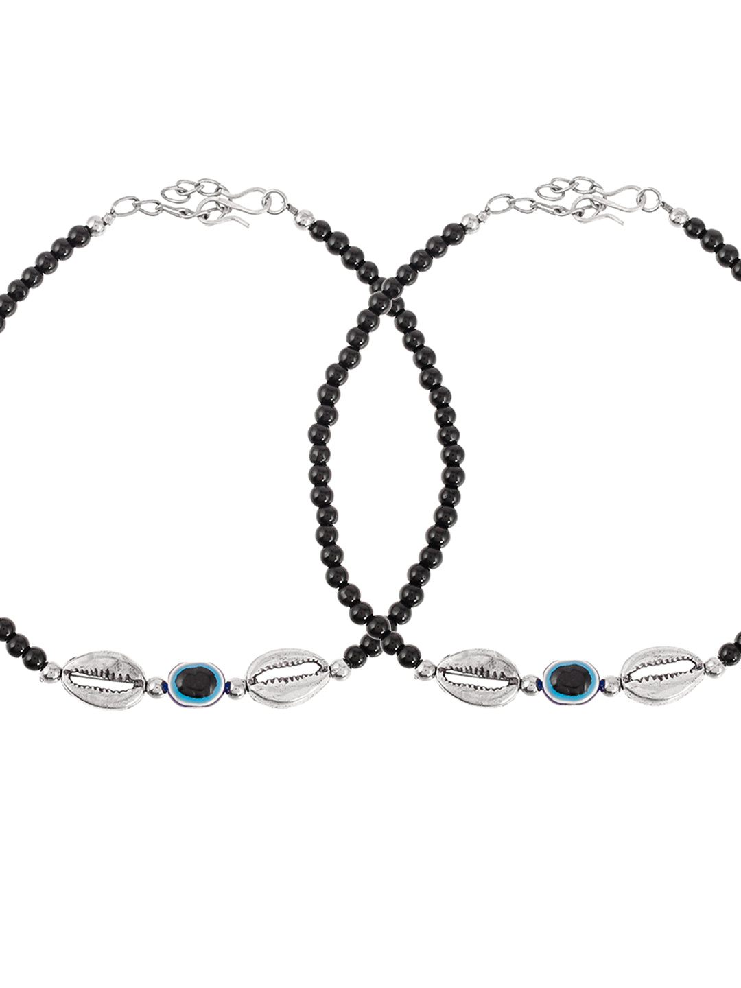 Silver Plated Evil Eye Anklet for women