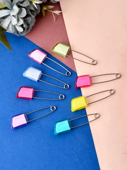 Set of 8 Acrylic Saree Pin - Saree Accessories for Women Online