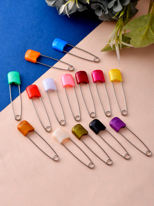 Set of 14 Acrylic Saree Pins - Saree Accessories for Women Online