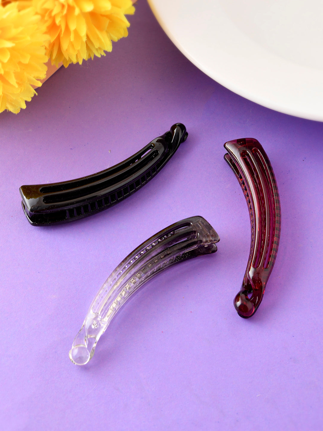 Women Multi Banana Hair Clip (Set of 3) | Hair Accessories For Women
