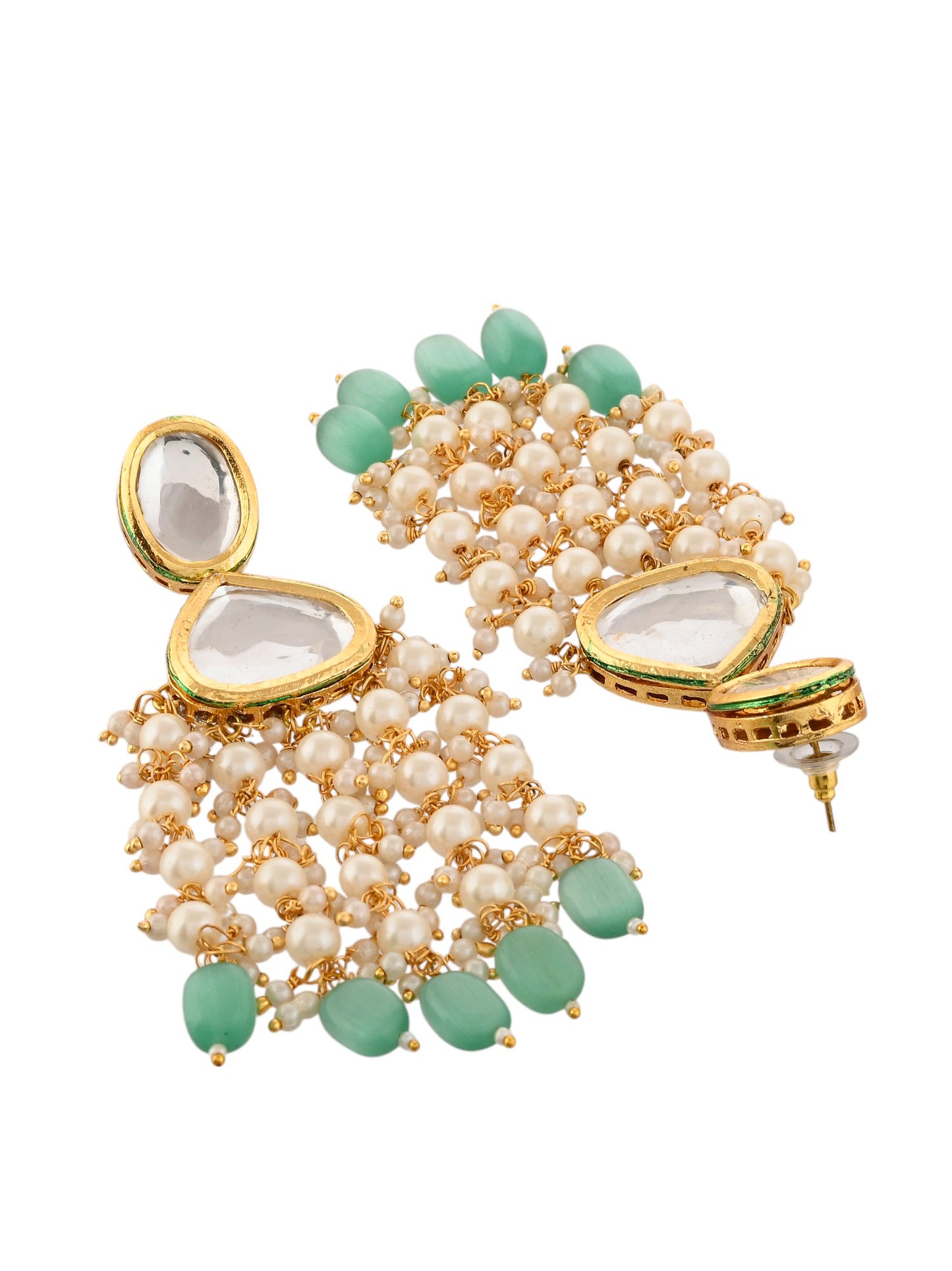 Pearl Kundan Long Earring | Traditional Kundan Earring For Women