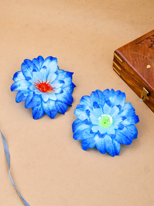 Blue Flower Hair Accessory for Women Online