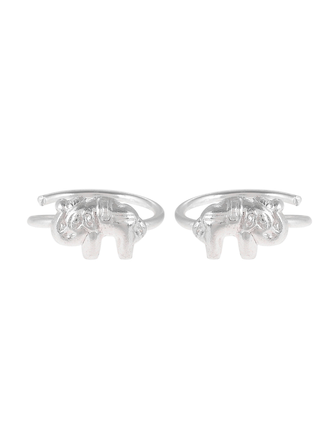 Silver Plated Elephant Handcrafted Toe Ring for women