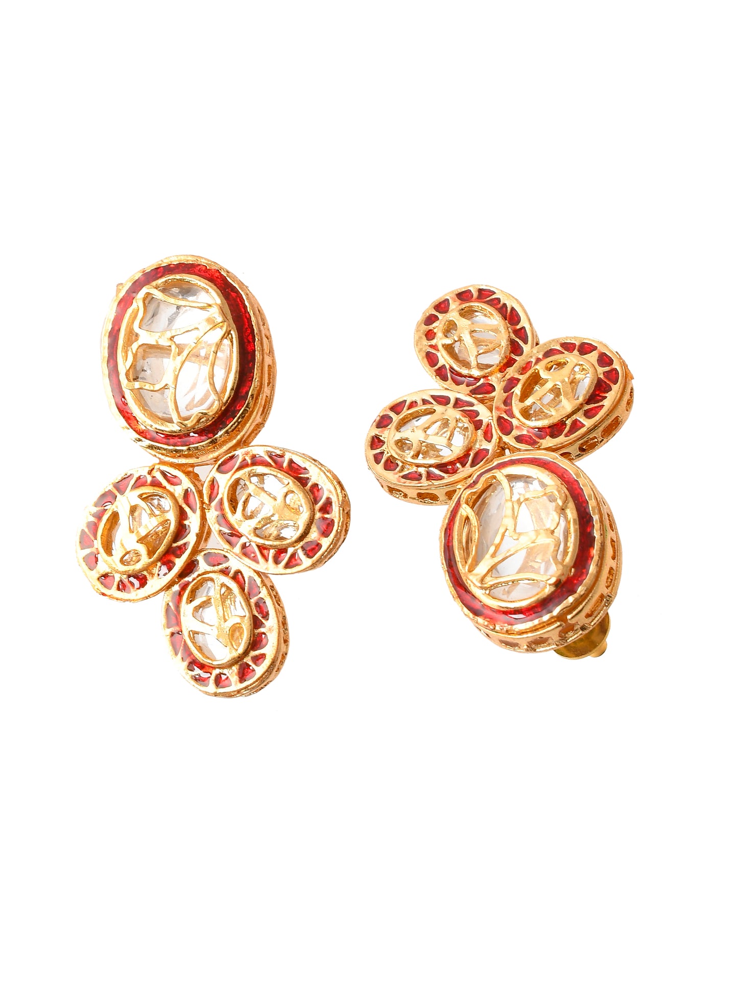 Gold Plated Thewa Kundan Meenakari Jewellery Set