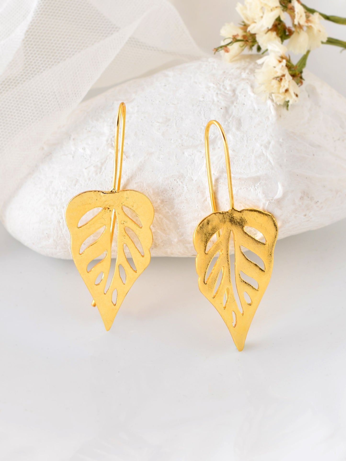 Elegant Gold Leaf Earrings