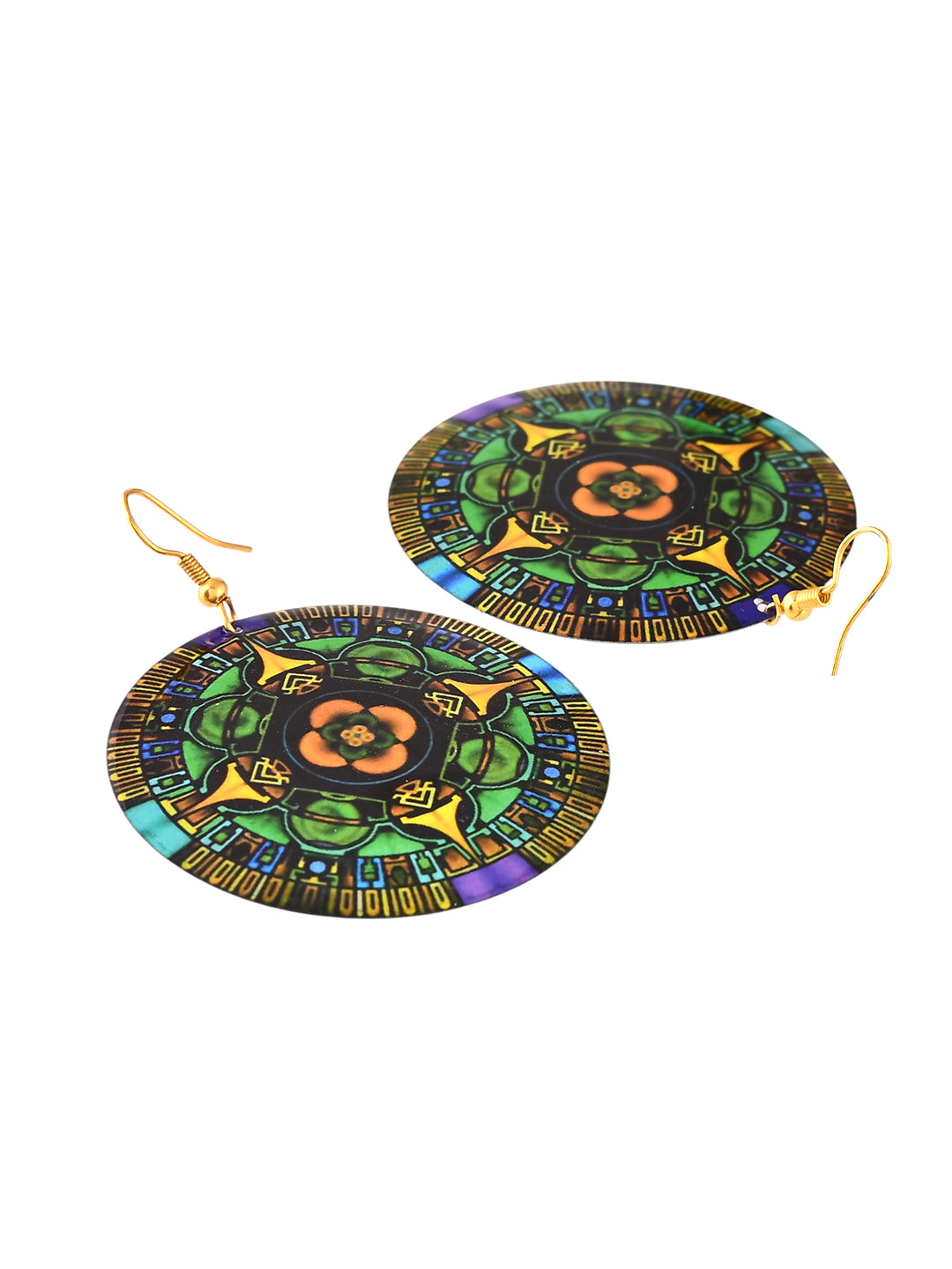 Mandala Patterned Round Earrings | Ethnic Earrings For Women
