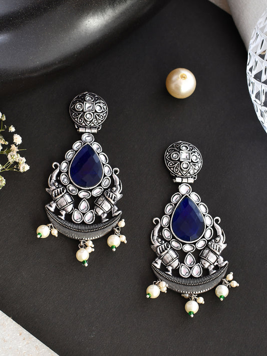 Oxidised Chandbali Dangle Earrings for Women Online