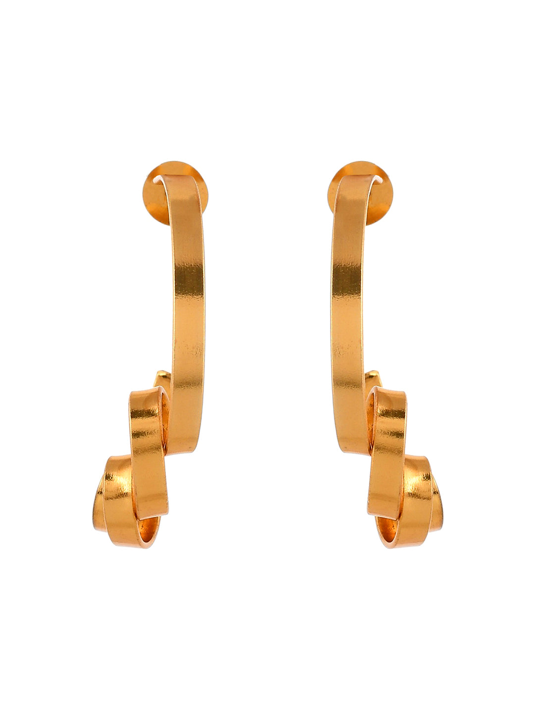 Gold plated half hoop earring