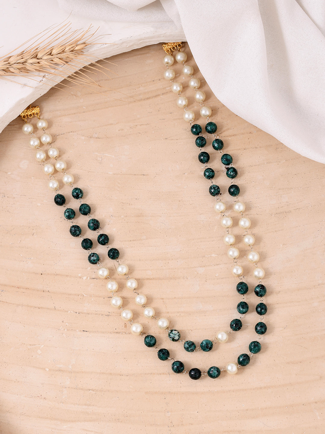 Pearl With Semi Precious Beads Necklace For Women